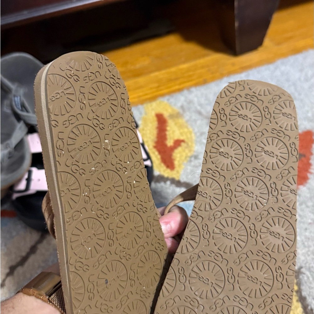 UGG Tan Flip Flops
